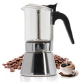 LAOION Máquina de café expreso y cafetera de estufa Classic Moka Pot Crystal Glass-top y acero inoxidable Mocha Pot Greca De Cafe Cafetera cubana e italiana para Cafetera Cubana (160ml)