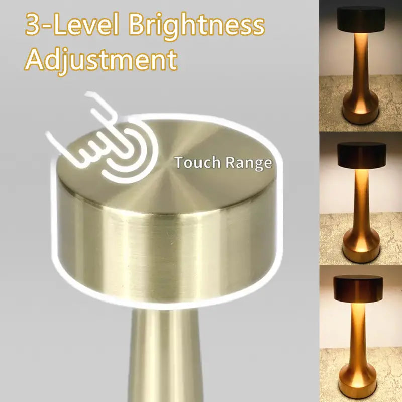 Lámpara de mesa LED recargable inalámbrica para el hogar y la cafetería